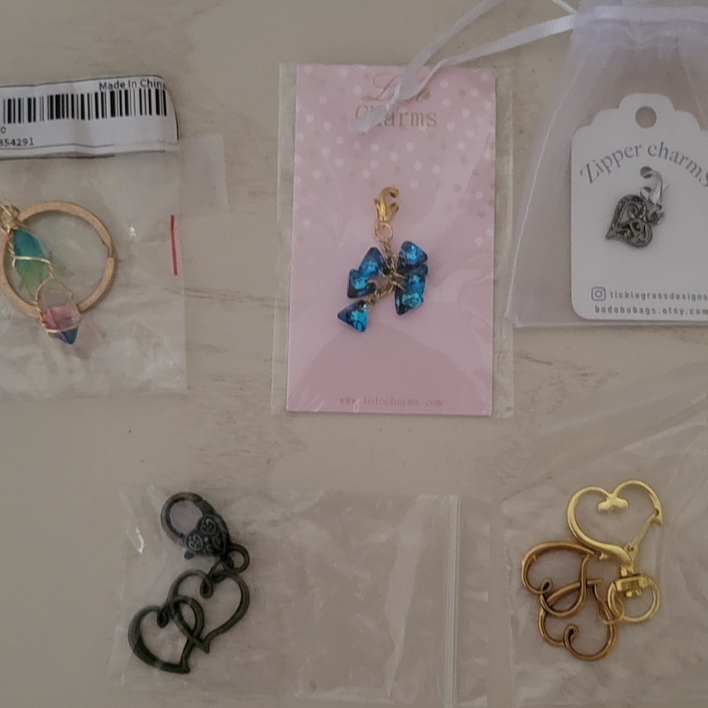 Gold and Blue Charm Set